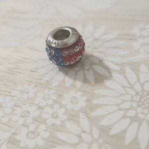 Charmed Memories American Flag Crystal Charm